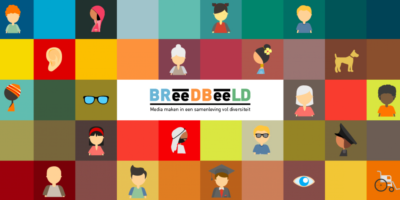 logo BReeDBeeLD met de slogan media maken in een wereld vol diversiteit